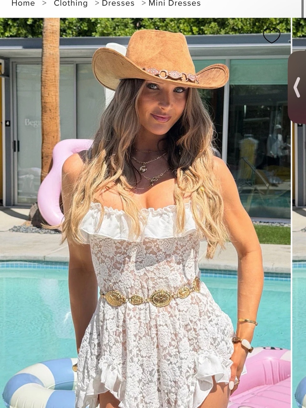 Beginning Boutique Bodhi White Lace Mini Dress
